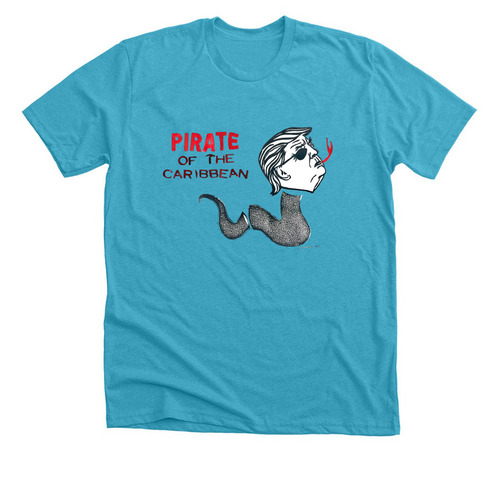 Pirate of the Caribbean, a Heather Aqua Premium Unisex Tee