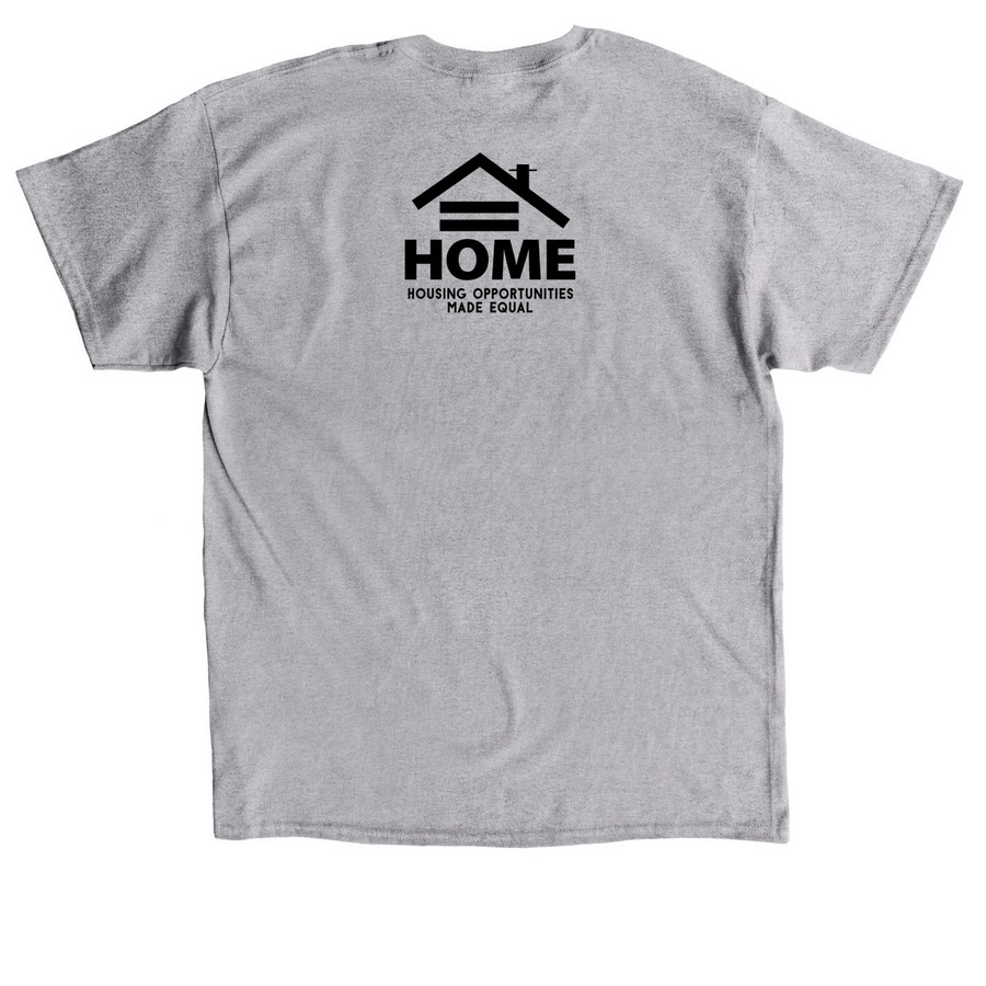 Fair Housing is a Civil Right, a Sport Grey Classic Unisex Tee (back-view)
