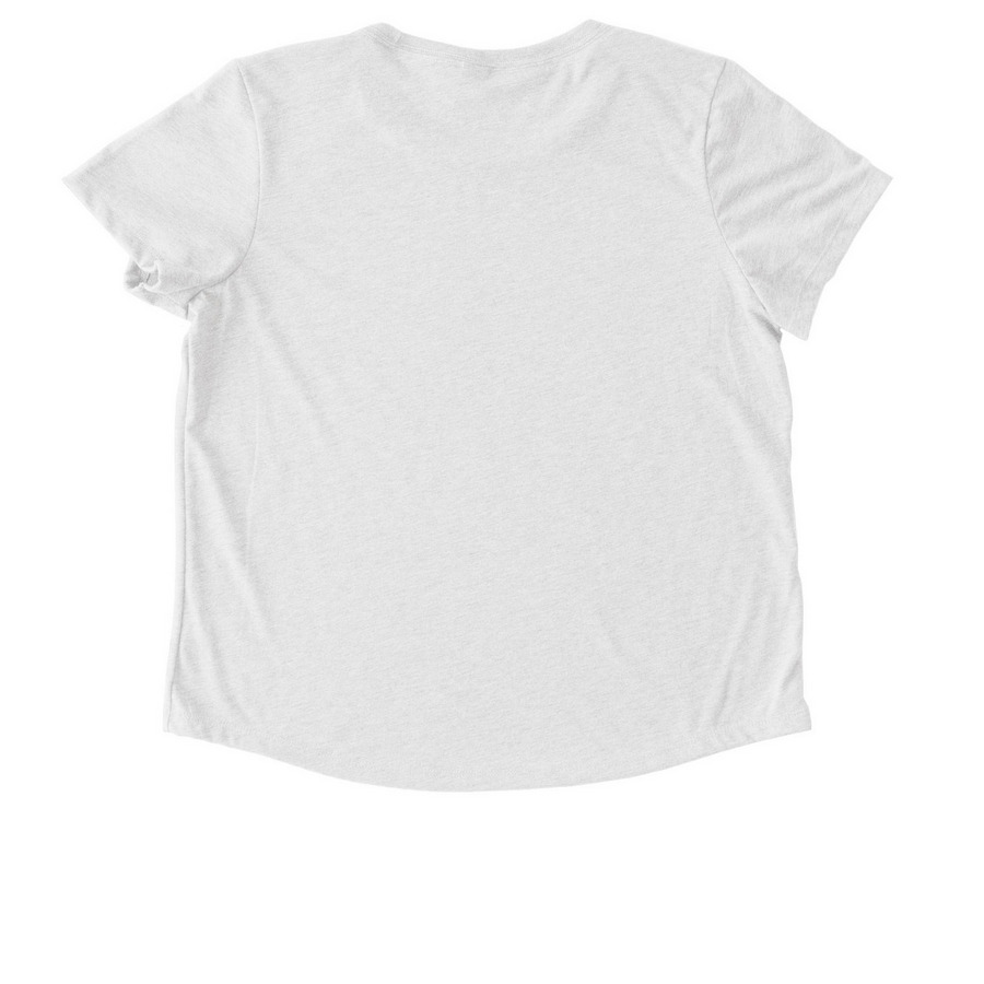 Be Part Of The Pack, a Bright White Allmade Eco Triblend Women?s Scoop Neck Tee (back-view)