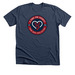 Heart Badge - Apparel, a Heather Navy Premium Unisex Tee