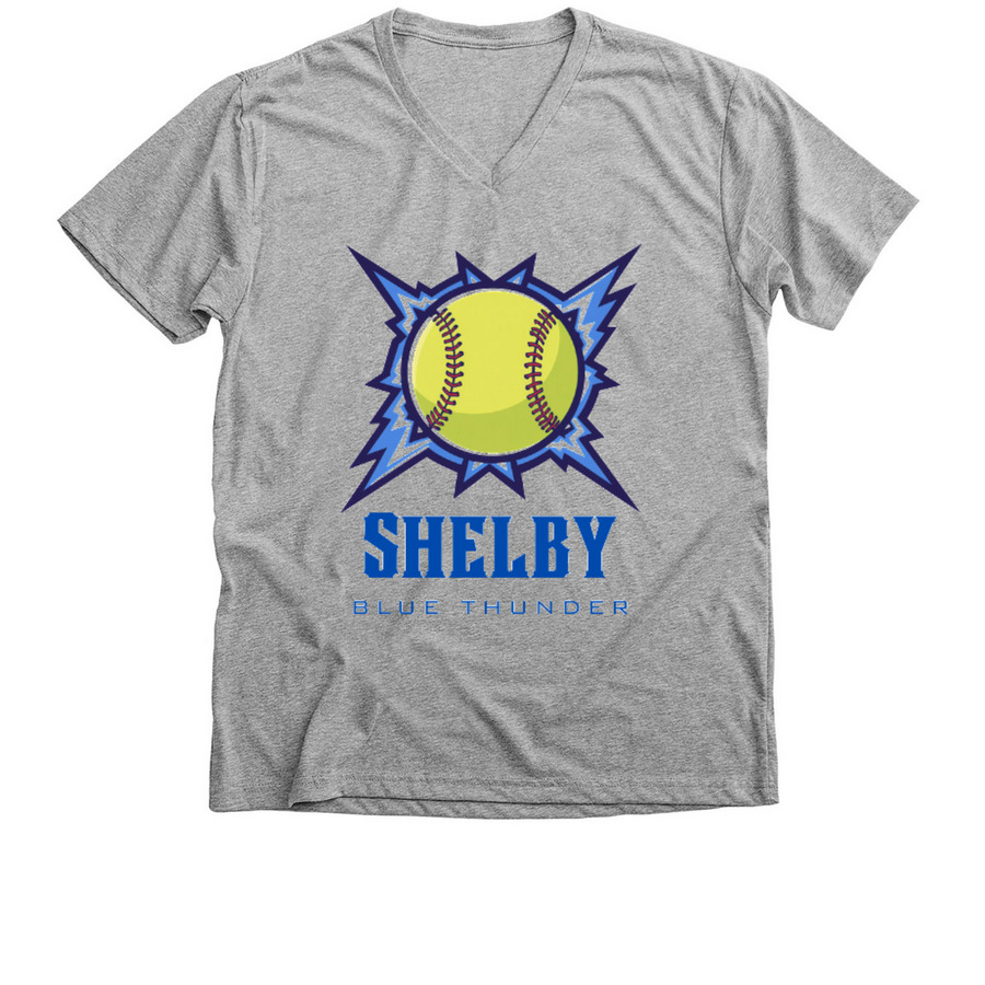 Shelby Blue Thunder, a Athletic Heather Premium V-Neck Tee
