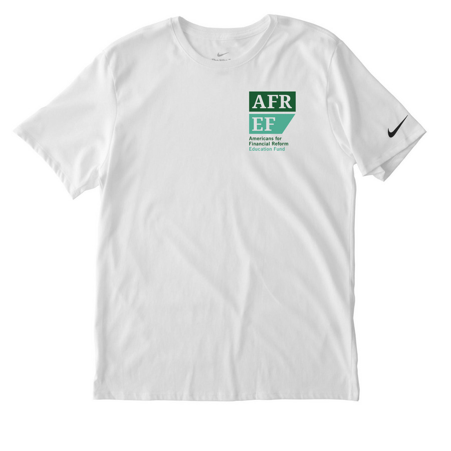 AFREF Logo Activewear, Light, a White Nike Dri-FIT Jersey Blend Performance Tee