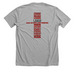 DAD, a Athletic Heather Premium Unisex Tee (back-view)
