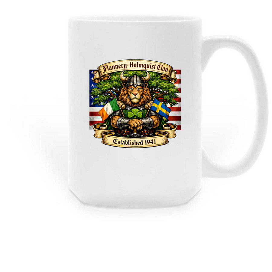 Flannery Reunion Cup 2026, a White Large Coffee Mug