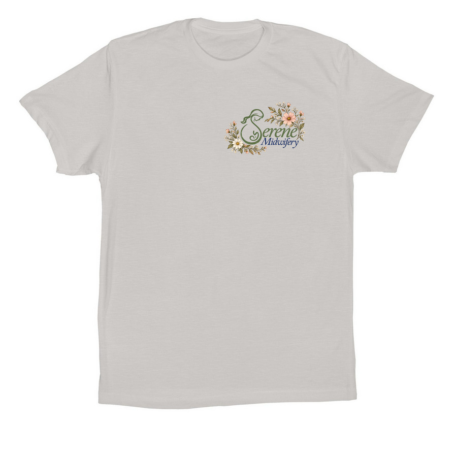 Serene Midwifery Merch, a Solid Athletic Grey Premium Cotton Tee