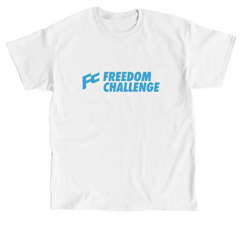 Freedom Challenge, a White Classic Unisex Tee