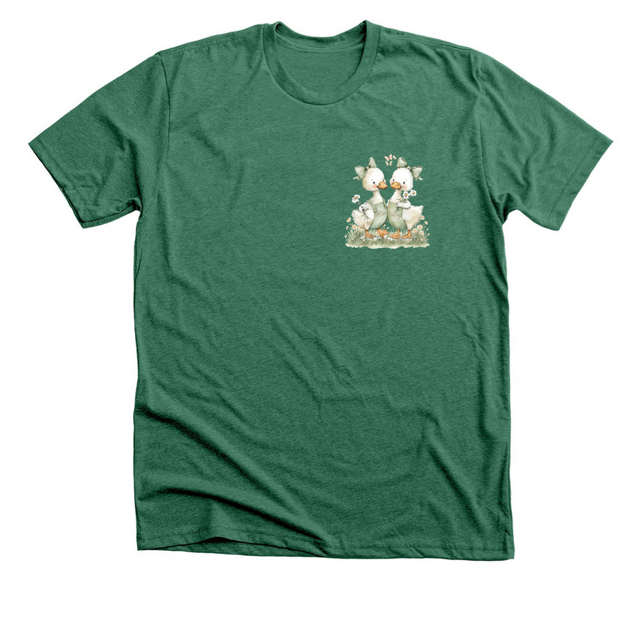 Durham Ducklings, a Heather Grass Green Premium Unisex Tee