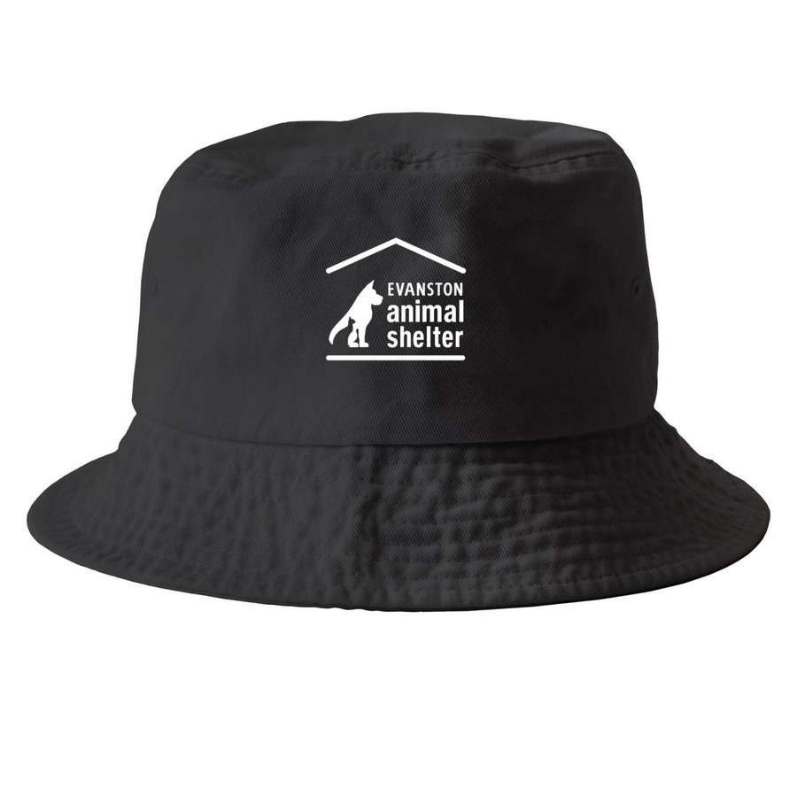 EAS Hats, a Black Printed Bucket Hat