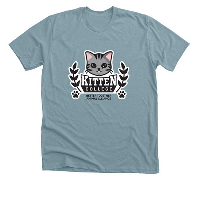 Kitten College&nbsp;, a Heather Blue Lagoon Premium Unisex Tee