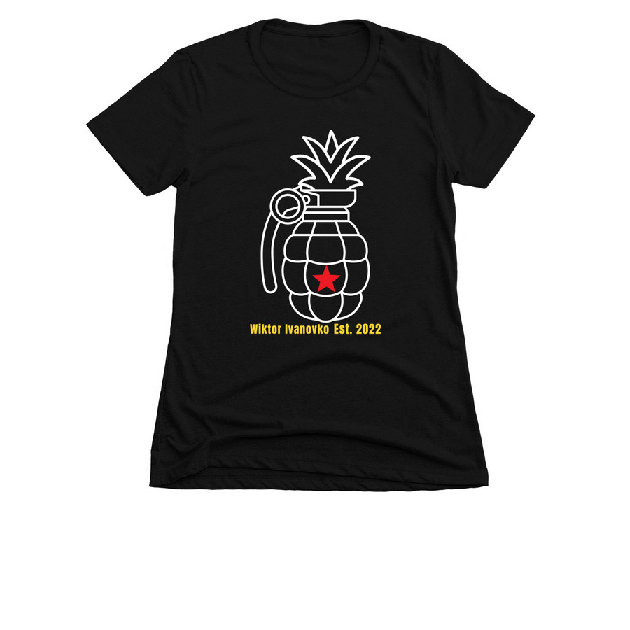 Spicy Pineapple, a Black Women's Slim Fit Tee
