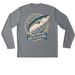 Bluefish Long Sleeve&nbsp;, a Grey Concrete Unisex Performance Long Sleeve Tee (back-view)