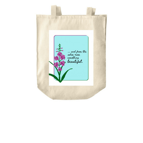 Fireweed Tote, a Natural Over-the-Shoulder Shopping Tote Bag