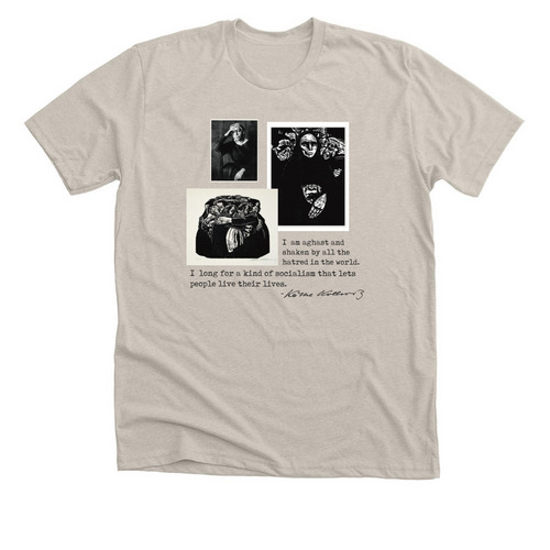 Kathe Kollwitz Socialism Collage-LIGHT COLORS, a Heather Dust Premium Unisex Tee