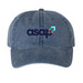 Signature Cap - Navy Logo, a Navy Printed Pigment Dye Baseball Cap