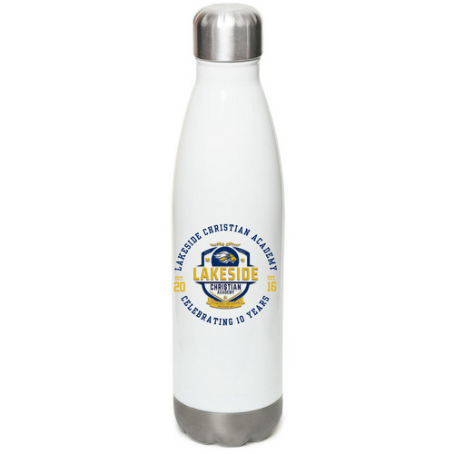 LCA Stainless Steel Water Bottle, a White Stainless Steel Water Bottle