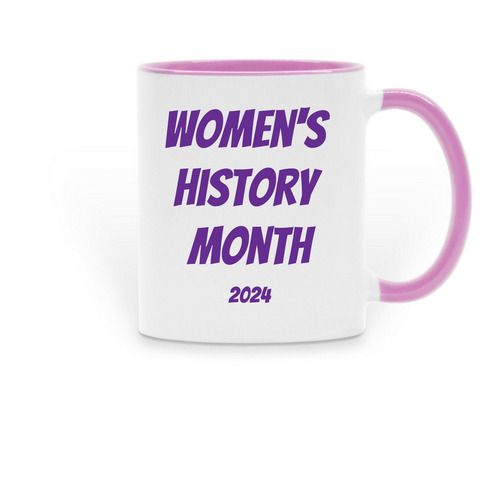 Women's History Month 2024, a Pink Two-Tone Ceramic Mug