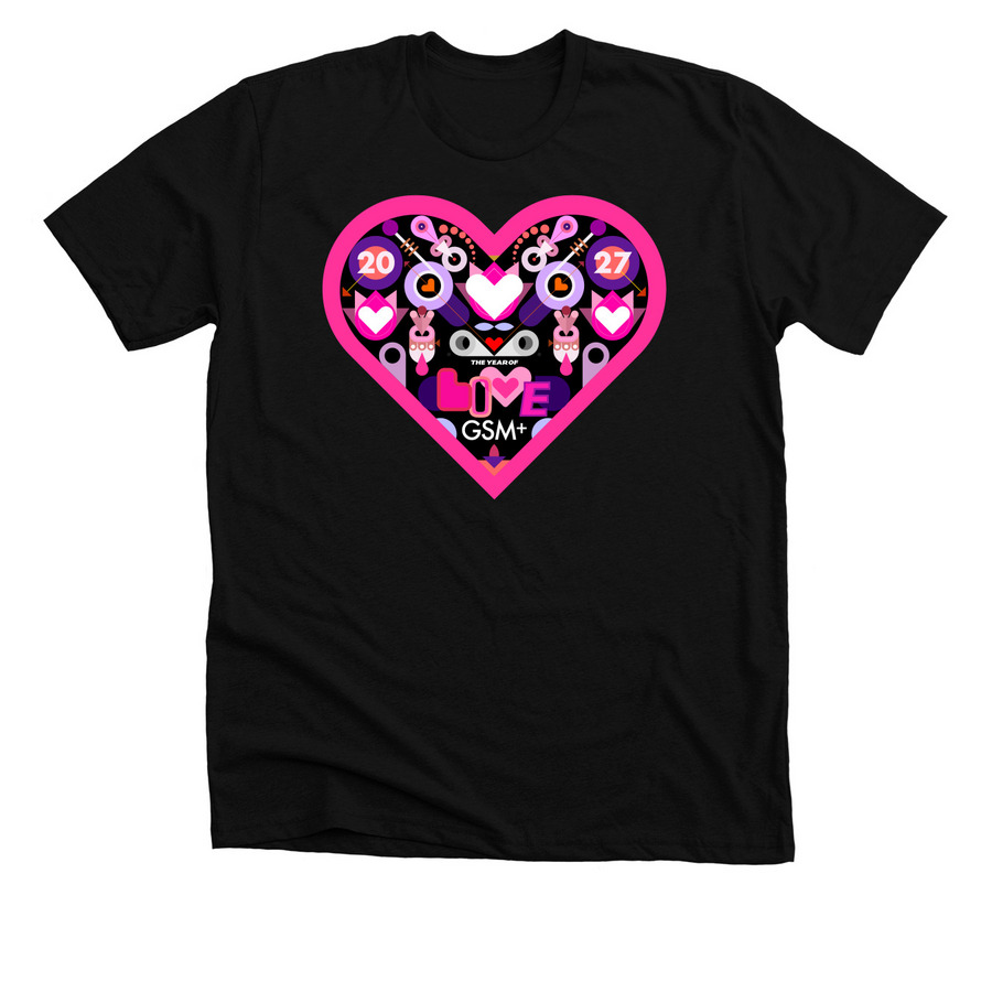 Our Heart, a Solid Black Blend Premium Unisex Tee