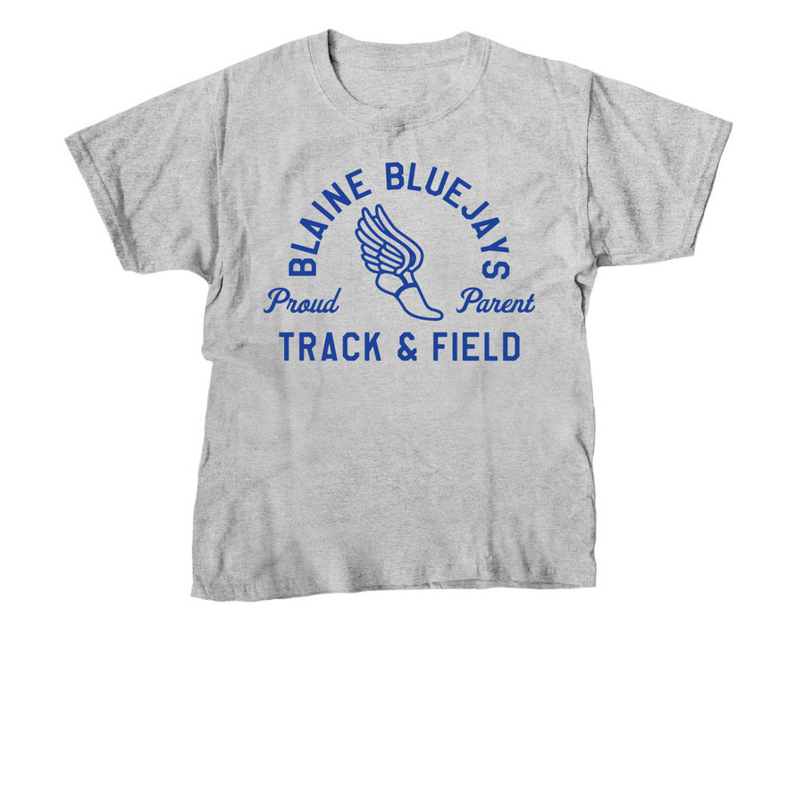 Blaine Bluejays Track & Field Royal PP, a Sport Grey Youth Unisex Tee