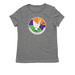 Peace logo, a Aluminum Grey Allmade Eco Triblend Women?s Tee