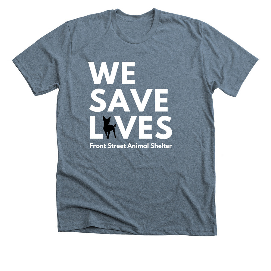 Volunteer Shirt-Chihuahua, a Heather Slate Premium Unisex Tee