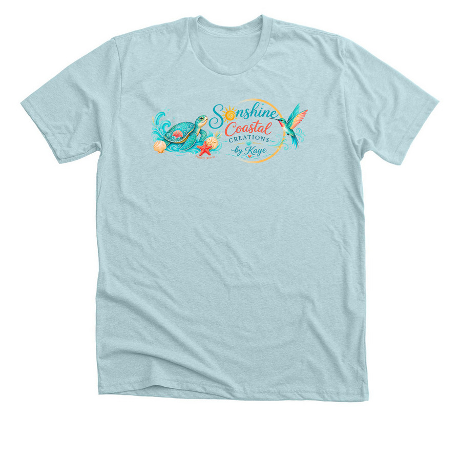 Sonshine Coastal Creations Tee, a Heather Ice Blue Premium Unisex Tee