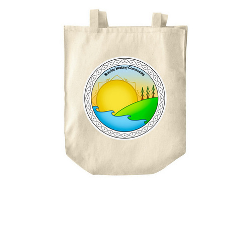 Logo Tote Bag, a Natural Over-the-Shoulder Shopping Tote Bag