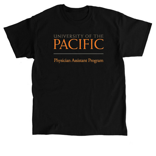 University of the Pacific Large Logo, a Black Classic Unisex Tee