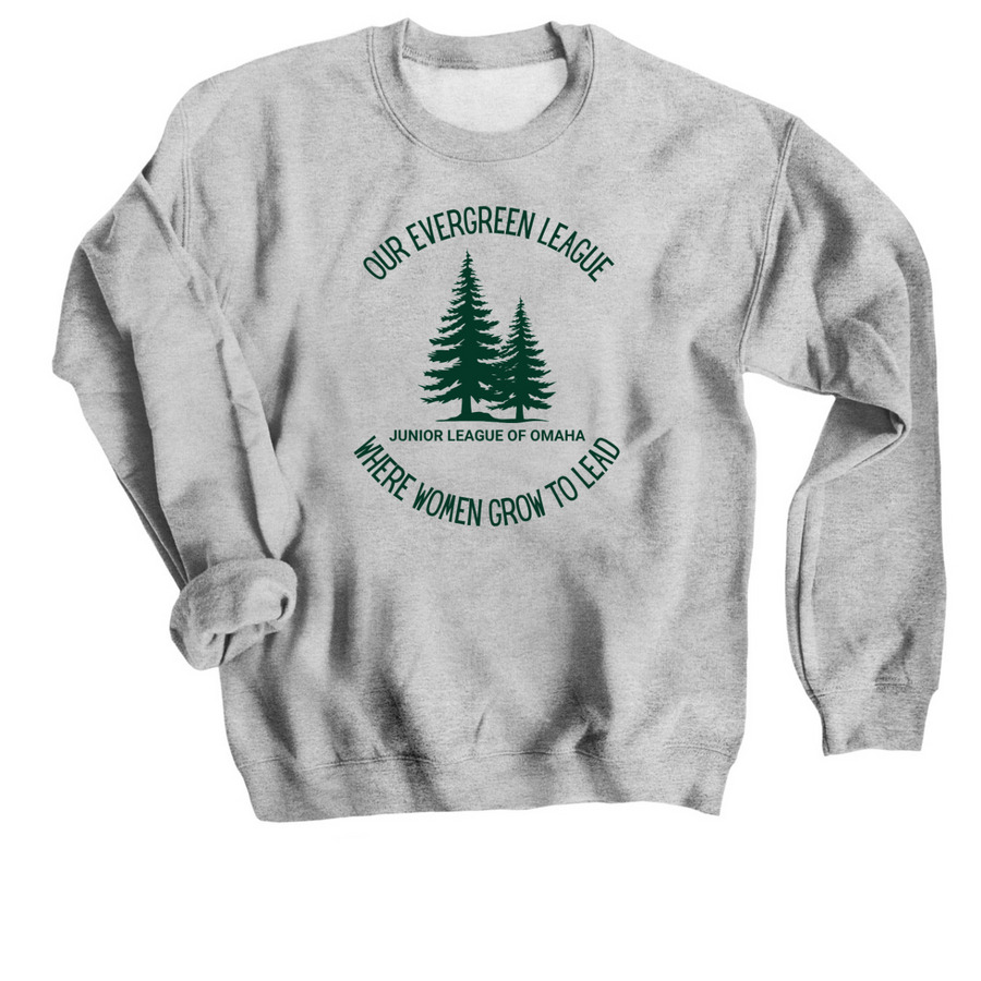 Our Evergreen League - Green, a Sport Grey Crewneck Sweatshirt