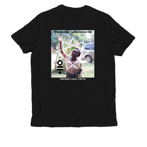 Gbarpolu Liberia, a Deep Black Allmade Organic Cotton Unisex Tee