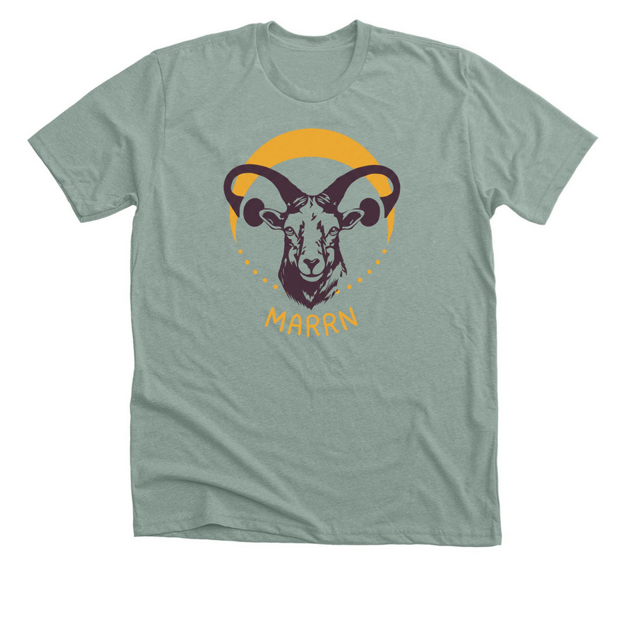 Bighorn Uterus Tees & Shirts - Front Logo, a Heather Sage Premium Unisex Tee