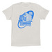 CPL Building (Blue Design), a Vintage White Premium Cotton Tee