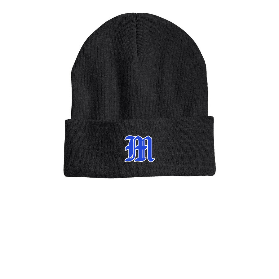 CUFFED BEANIE 2, a Heather Charcoal Printed Cuffed Beanie