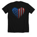 Love of Country & Canines, a Solid Black Blend Premium Unisex Tee (back-view)