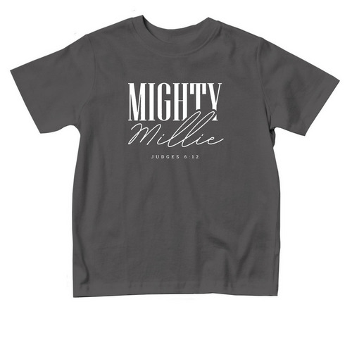 Mighty Millie, a Charcoal Toddler Tee