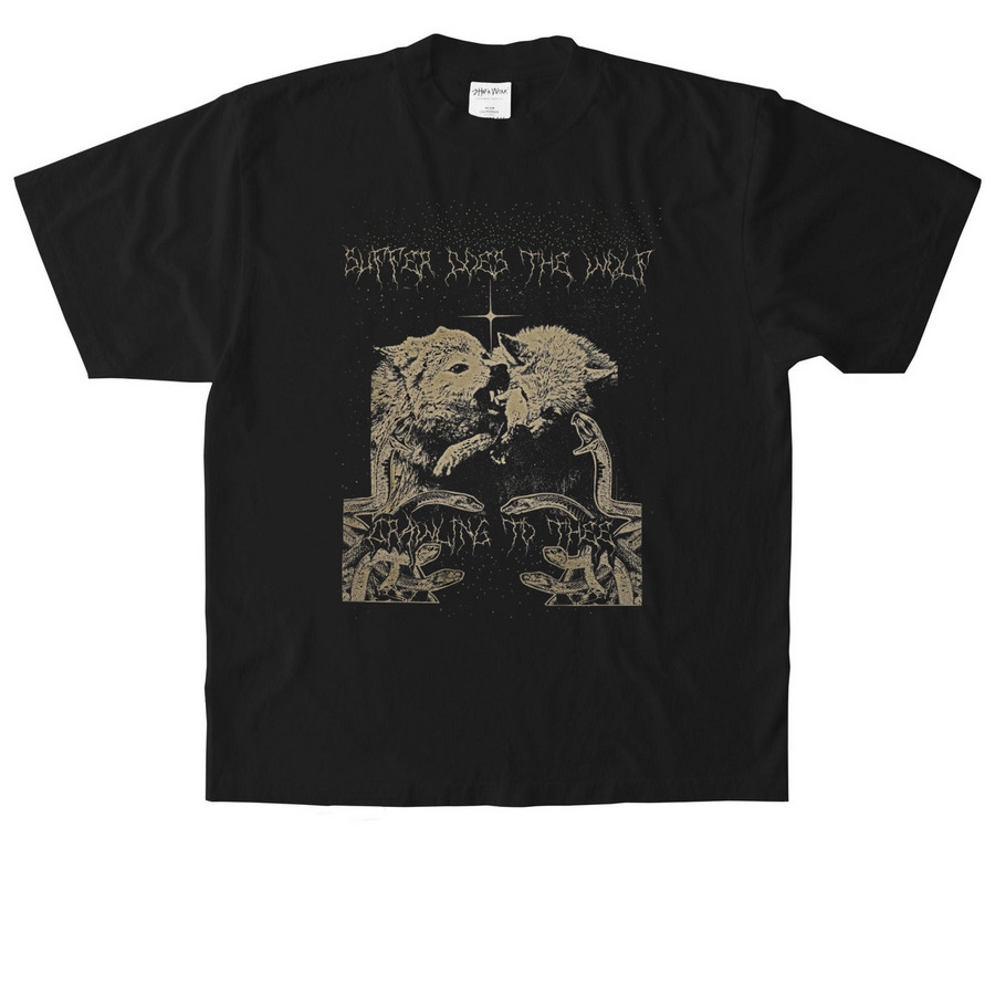 ?&nbsp;SUFFER DOES THE WOLF&nbsp;?, a Black Heavyweight Garment Dye Tee