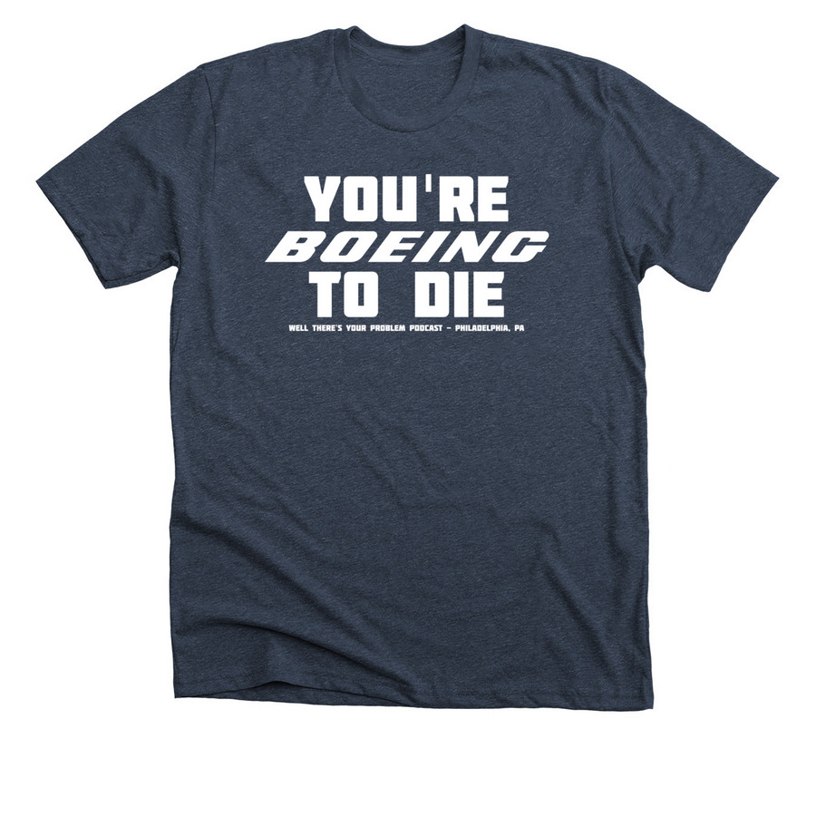 PARODY SHIRT DO NOT SUE, a Heather Midnight Navy Premium Unisex Tee