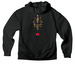 Seal Of The Poet, a Vintage Black Premium Heavyweight Pullover Hoodie (back-view)