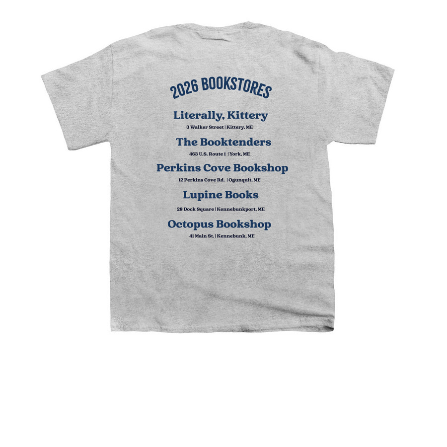 Get Lit Coastal Maine Indie Book Crawl 2026, a Sport Grey Youth Unisex Tee (back-view)