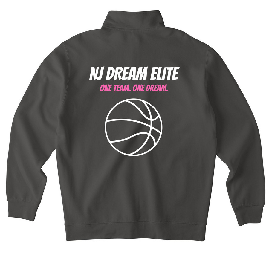 Girls Logo Collection, a Asphalt Midweight Quarter Zip Pullover (back-view)