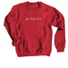 The Typewriter, a Red Crewneck Sweatshirt