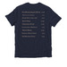 The popular shirt, a Night Sky Navy Allmade Organic Cotton Unisex Tee (back-view)