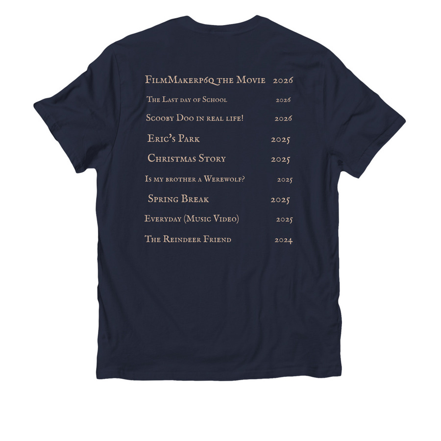 The popular shirt, a Night Sky Navy Allmade Organic Cotton Unisex Tee (back-view)