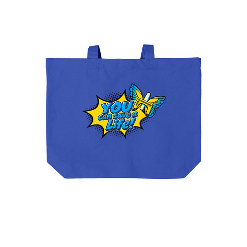 Naloxone Bag, a True Royal Cotton Canvas Tote Bag