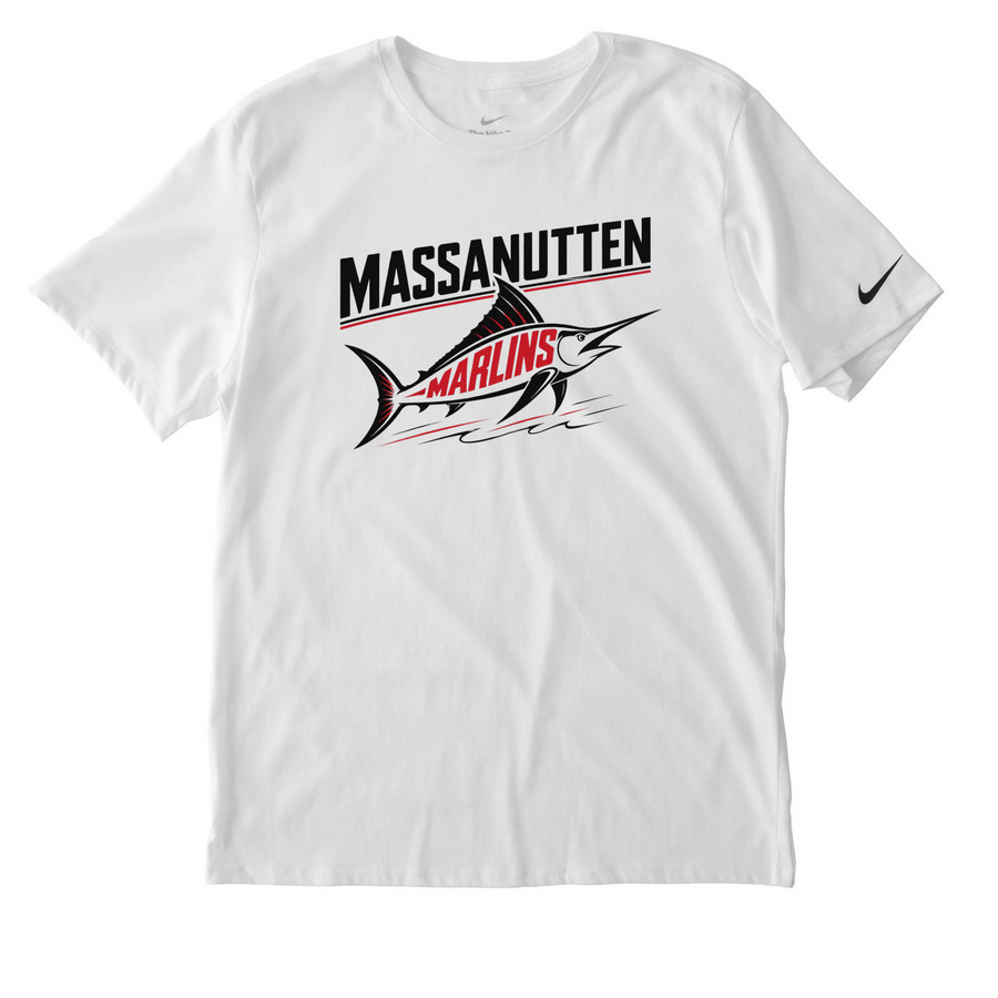 Marlins make waves&nbsp;, a White Nike Dri-FIT Jersey Blend Performance Tee