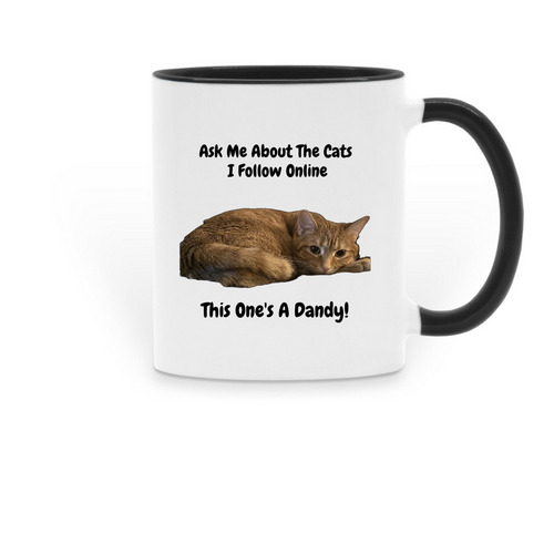 She's A Dandy, a Black Two-Tone Ceramic Mug