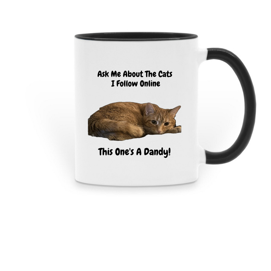 She's A Dandy, a Black Two-Tone Ceramic Mug