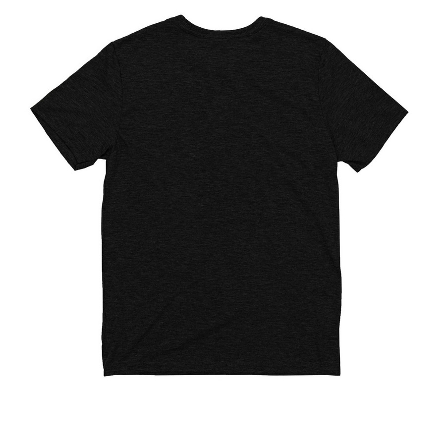 Allysaurus Youth Tee, a Deep Black Allmade Youth Eco Triblend Tee (back-view)