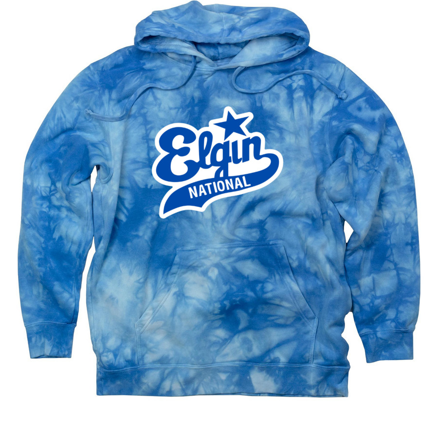 Tie Dye Classic, a Aqua Blue Tie Dye Pullover Hoodie