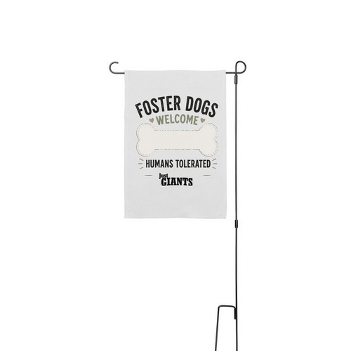 Official Foster Dog Headquarters, a White 12" x 18" Yard Flag with Stake