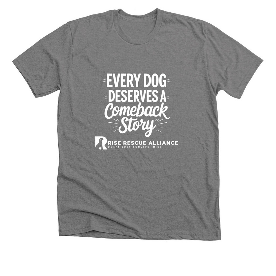 Comeback Story, a Deep Heather Premium Unisex Tee